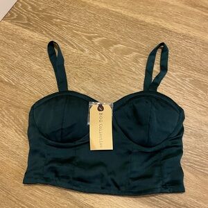 B.O.G. Collective Smocked Bustier Crop Top